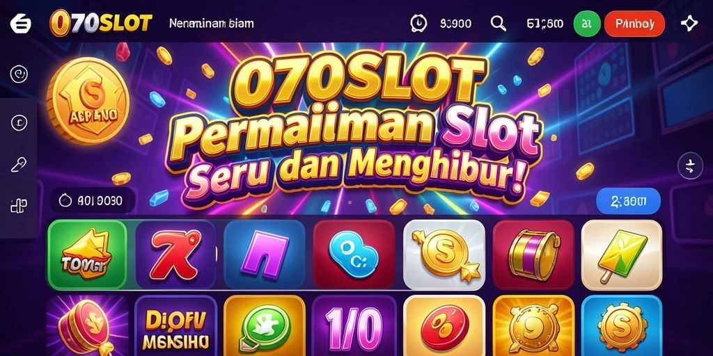 Tampilan gameplay menarik dari 070SLOT dengan berbagai tema slot.