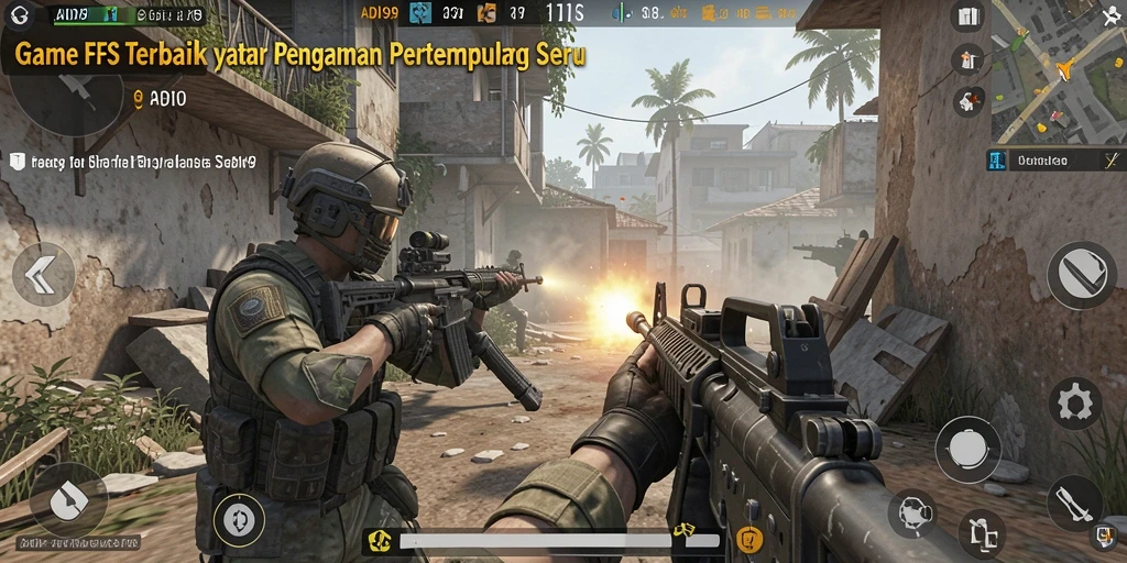 Gameplay ADI99 yang intens di medan perang FPS.