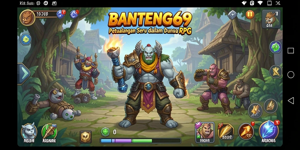 Tampilan gameplay BANTENG69 yang menakjubkan dengan aksi RPG yang mengasyikkan.