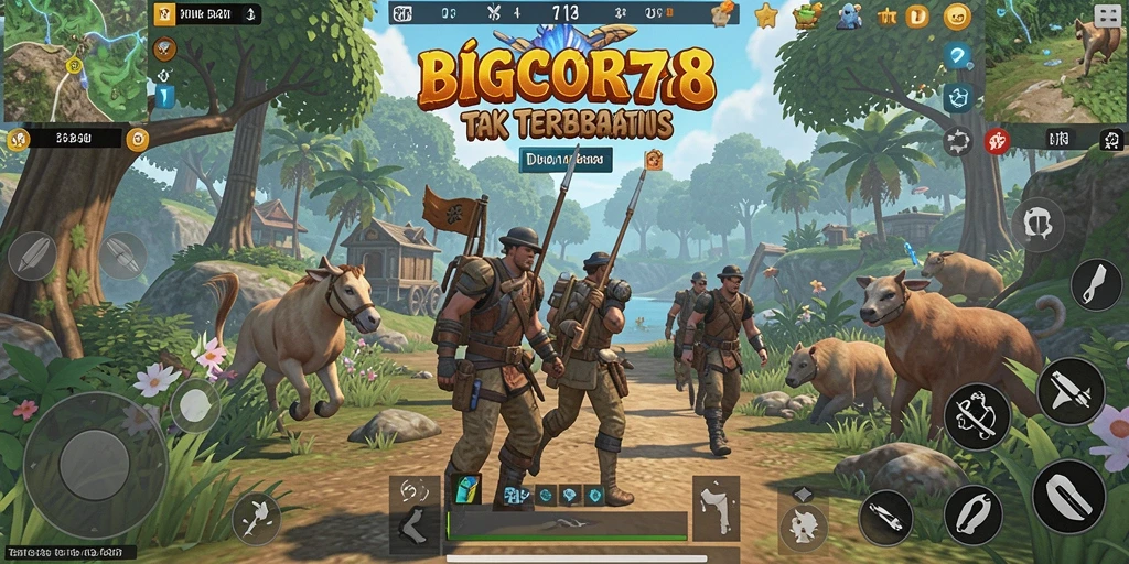 Tangkapan layar gameplay menunjukkan petualangan seru di dunia terbuka.