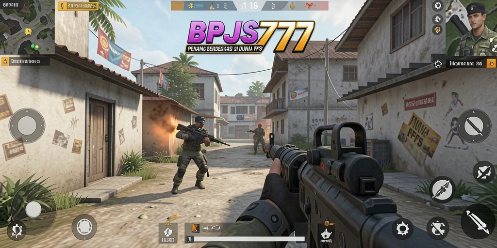 Tangkapan layar menunjukkan aksi seru dalam gameplay FPS BPJS777.