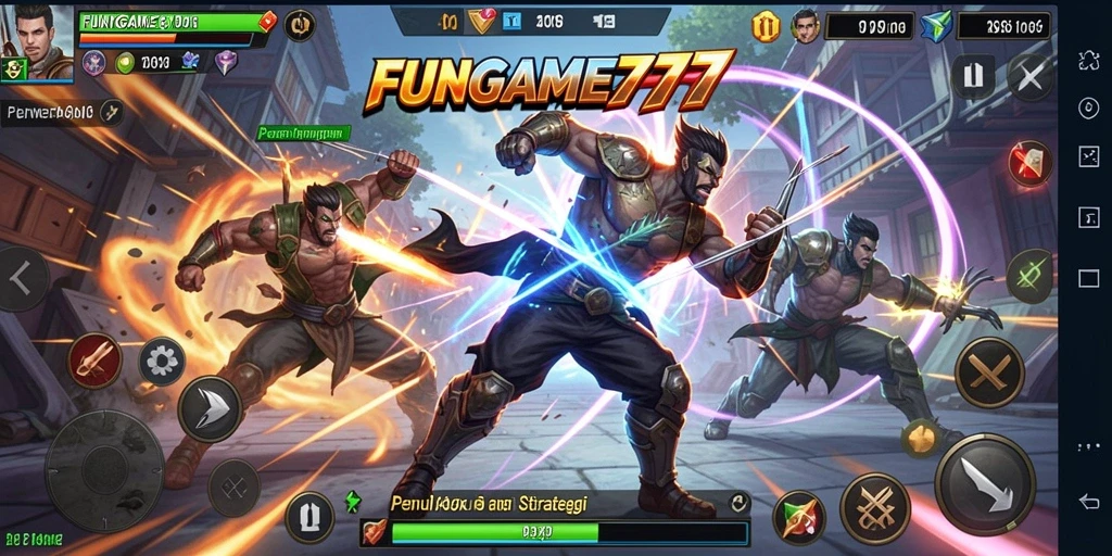 Gameplay seru dengan pertarungan karakter yang mendebarkan.