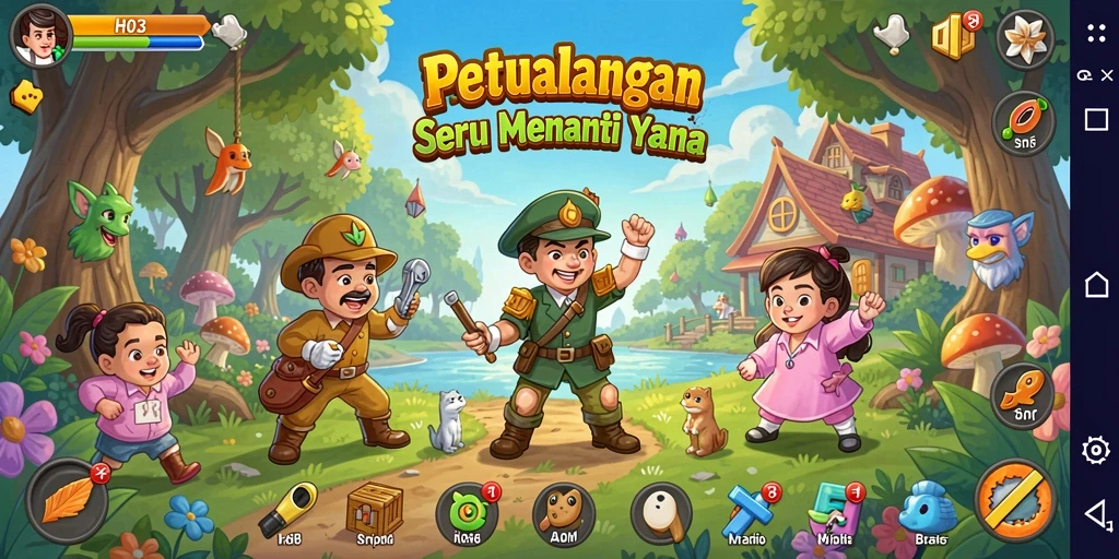 Gameplay seru H03 yang menampilkan petualangan menegangkan di dunia yang indah.