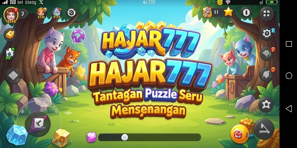 Tampilan seru gameplay HAJAR777 yang penuh tantangan puzzle.