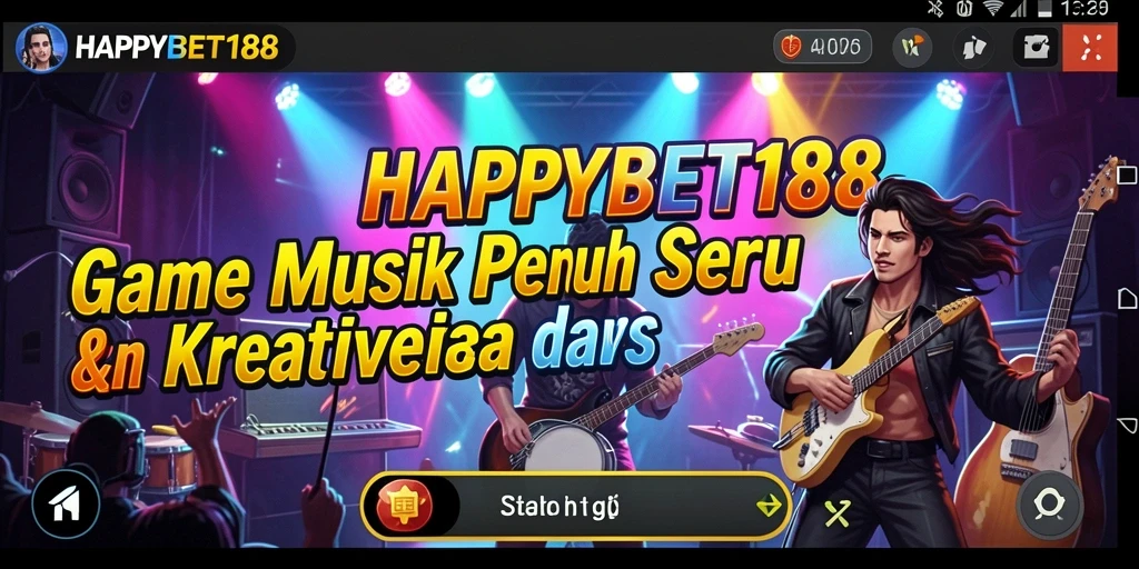 Tampilan gameplay <strong>HAPPYBET188</strong> yang interaktif dan menyenangkan saat bermain musik.