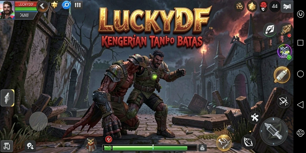 Tampilan menyeramkan dari gameplay LUCKYDF yang memikat.