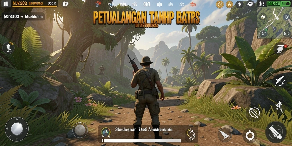 Tampilan gameplay NX303 yang menakjubkan di dunia terbuka.
