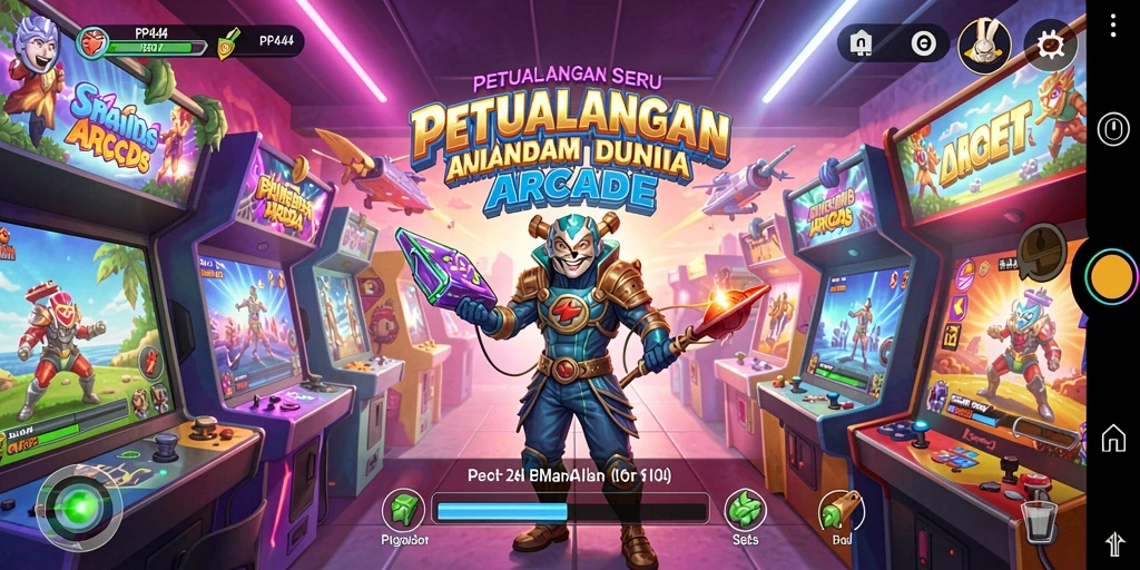 Gameplay seru dalam <strong>PP444</strong> dengan grafis warna-warni yang menarik.