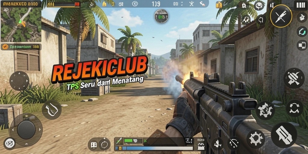 Tampilan gameplay seru dari REJEKICLUB yang penuh aksi.