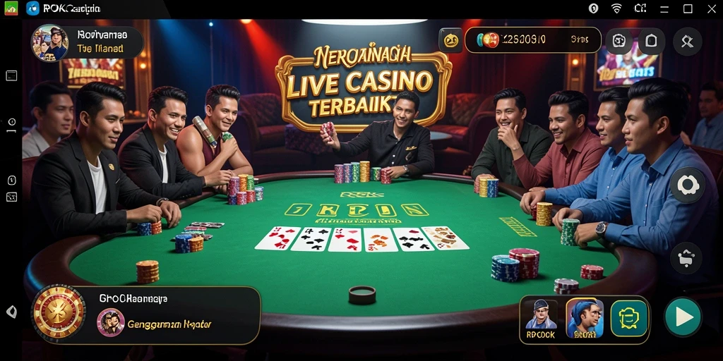 Gameplay RPOK dengan dealer langsung memberikan pengalaman kasino yang nyata.