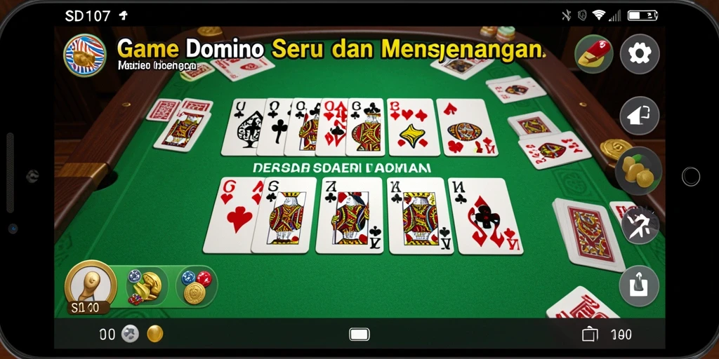 Tampilan gameplay domino yang menarik dan interaktif.
