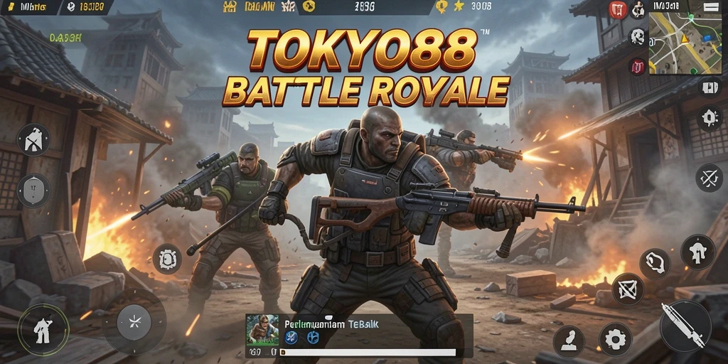Screenshot gameplay TOKYO88 menampilkan aksi pertempuran yang mendebarkan.